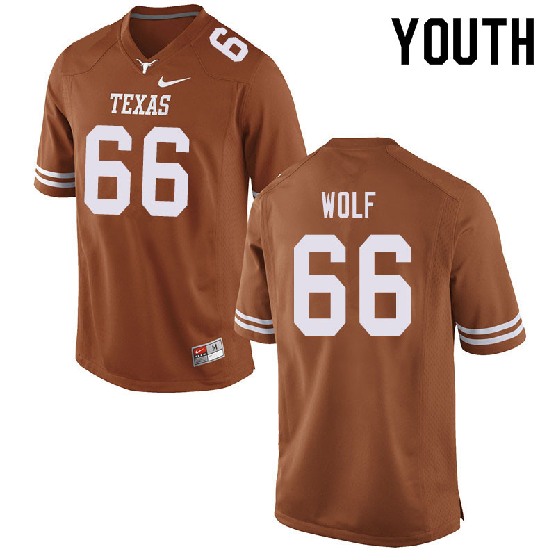 Youth #66 Chad Wolf Texas Longhorns College Football Jerseys Sale-Orange
